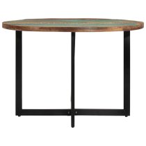 Kasani Round Solid Reclaimed Wood Dining Table In Multi-Colour