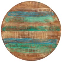 Kasani Round Solid Reclaimed Wood Dining Table In Multi-Colour