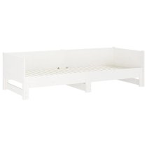 Emeric Solid Pine Wood Pull-out Single Day Bed In White