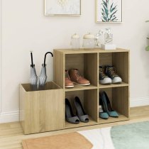 Bedros Wooden Hallway Shoe Storage Cabinet In Sonoma Oak