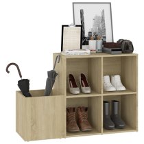 Bedros Wooden Hallway Shoe Storage Cabinet In Sonoma Oak