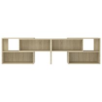 Carolus Wooden TV Stand With Shelves In Sonoma Oak