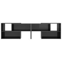 Carolus High Gloss TV Stand With Shelves In Grey