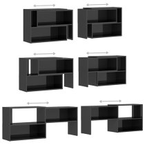 Carolus High Gloss TV Stand With Shelves In Grey