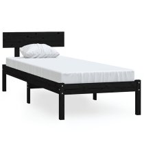 Chavez Solid Pinewood Single Bed In Black