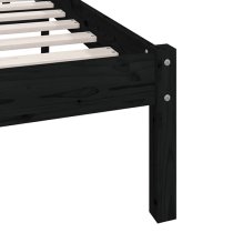 Chavez Solid Pinewood Single Bed In Black