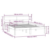 Chavez Solid Pinewood Small Double Bed In Natural