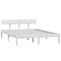 Chavez Solid Pinewood King Size Bed In White