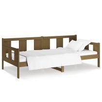 Bente Solid Pinewood Single Day Bed In Honey Brown