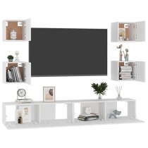 Celexa Wall Hung Wooden Entertainment Unit In White