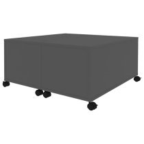 Katashi Wooden Coffee Table With Castors In Grey