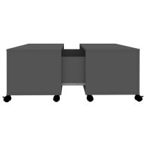 Katashi Wooden Coffee Table With Castors In Grey