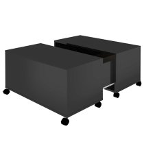 Katashi High Gloss Coffee Table With Castors In Black