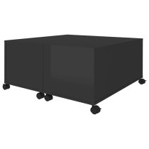 Katashi High Gloss Coffee Table With Castors In Black