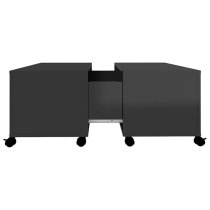 Katashi High Gloss Coffee Table With Castors In Black