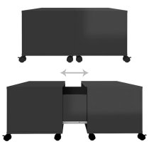 Katashi High Gloss Coffee Table With Castors In Black