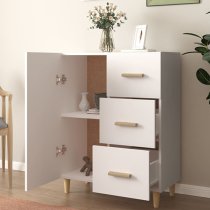 Pirro Wooden Sideboard With 1 Door 3 Drawers In White