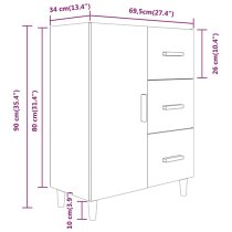 Pirro Wooden Sideboard With 1 Door 3 Drawers In White