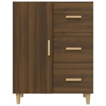 Pirro Wooden Sideboard With 1 Door 3 Drawers In Brown Oak