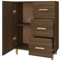 Pirro Wooden Sideboard With 1 Door 3 Drawers In Brown Oak