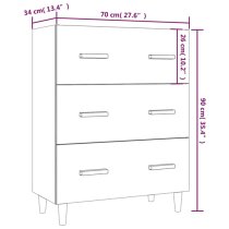 Pirro High Gloss Chest Of 3 Drawers In White