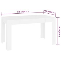 Desirus Rectangular Wooden Dining Table In White