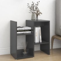 Dimitar Wooden Bedside Cabinet In Grey