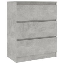 Elyes Wooden Chest Of 3 Drawers In Concrete Effect