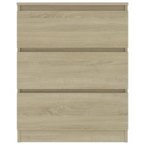 Elyes Wooden Chest Of 3 Drawers In Sonoma Oak