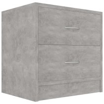 Aimo Wooden Bedside Cabinet With 2 Drawers In Concrete Effect