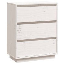 Chevis Solid Pinewood Chest Of 3 Drawers In White