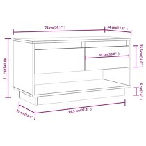 Doric Solid Pinewood TV Stand With 2 Drawers In Honey Brown