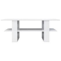 Dawid High Gloss Coffee Table With Undershelf In White