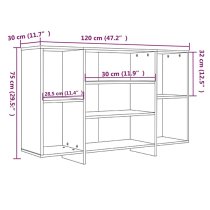 Algot Wooden Shelving Unit With 4 Shelves In Concrete Effect