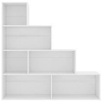 Carus Wooden Bookcase With 6 Shelves In White