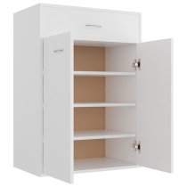 Cadao Wooden Shoe Storage Cabinet With 2 Doors In White