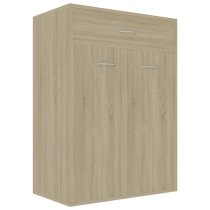 Cadao Wooden Shoe Storage Cabinet With 2 Doors In Sonoma Oak