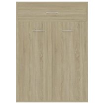 Cadao Wooden Shoe Storage Cabinet With 2 Doors In Sonoma Oak