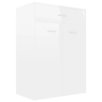 Cadao High Gloss Shoe Storage Cabinet With 2 Doors In White