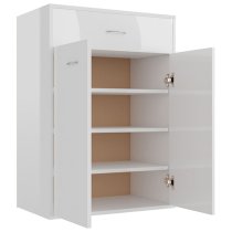 Cadao High Gloss Shoe Storage Cabinet With 2 Doors In White