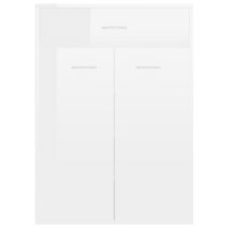 Cadao High Gloss Shoe Storage Cabinet With 2 Doors In White