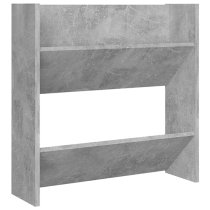 Adkins Wooden Wall Mounted Shoe Storage Rack In Concrete Effect