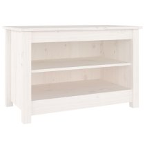 Cedric Solid Pinewood Shoe Storage Bench In White