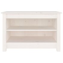 Cedric Solid Pinewood Shoe Storage Bench In White