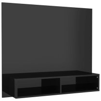 Dierk High Gloss Wall Entertainment Unit In Black