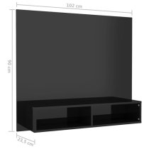 Dierk High Gloss Wall Entertainment Unit In Black