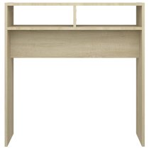 Acosta Wooden Console Table With 2 Shelves In Sonoma Oak