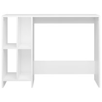 Becker Wooden Laptop Desk With 4 Shelves In White