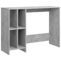 Becker Wooden Laptop Desk With 4 Shelves In Concrete Effect