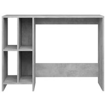 Becker Wooden Laptop Desk With 4 Shelves In Concrete Effect